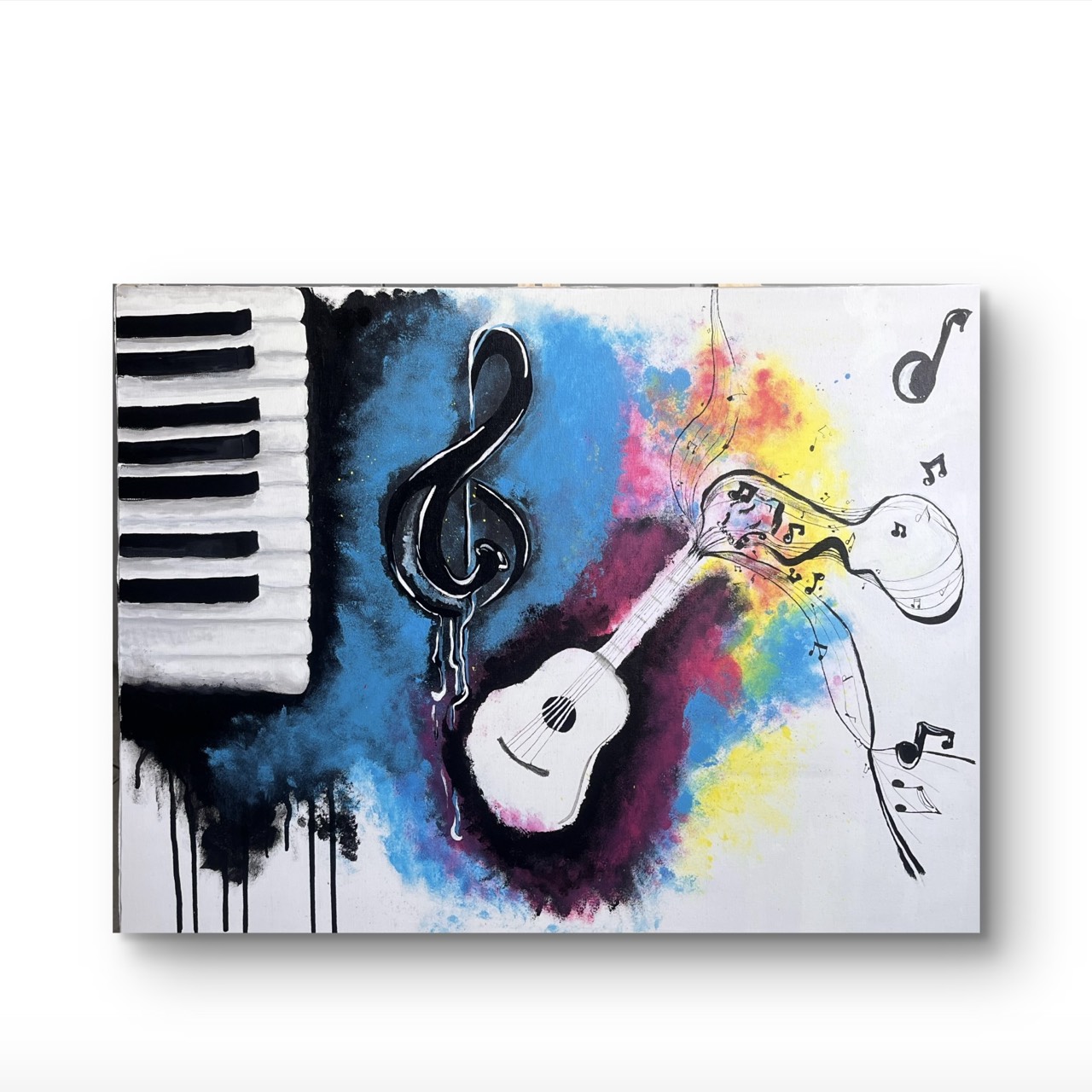 Tela Musicoterapia, pintura acrílica 70×50 cm, Renarte Rio de Janeiro
